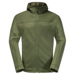 Jack Wolfskin Fleecejacke Hirschberg Hooded Fullzip grün Herren